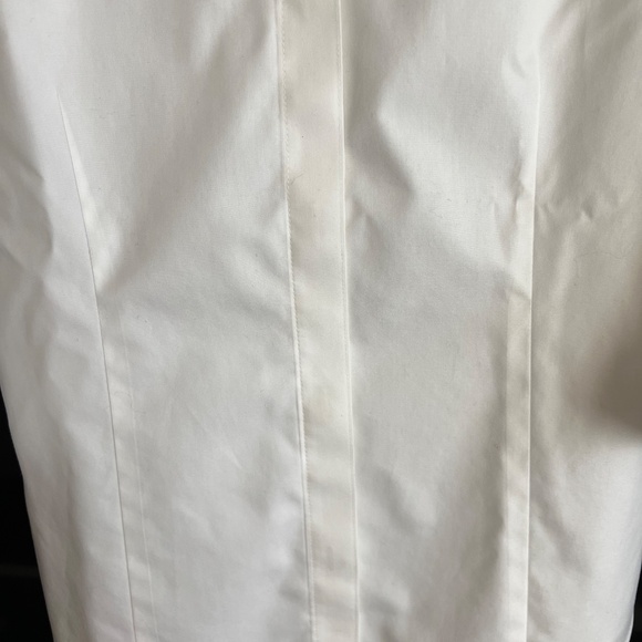 Chico's size 10-12 white cotton blouse (their size 2) - Picture 5 of 8
